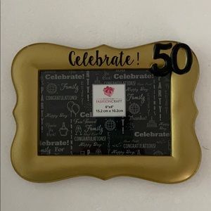 Celebrate 50 6x4 photo frame
